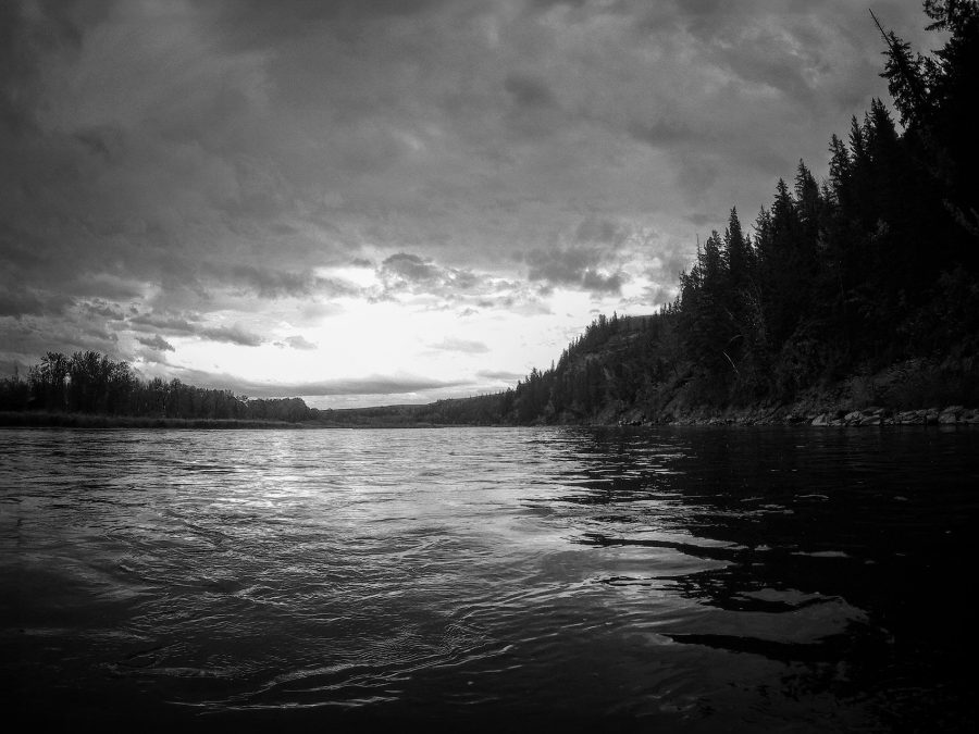 Slammin' the action cam, Bow River Float, Alberta, 2024-09-29